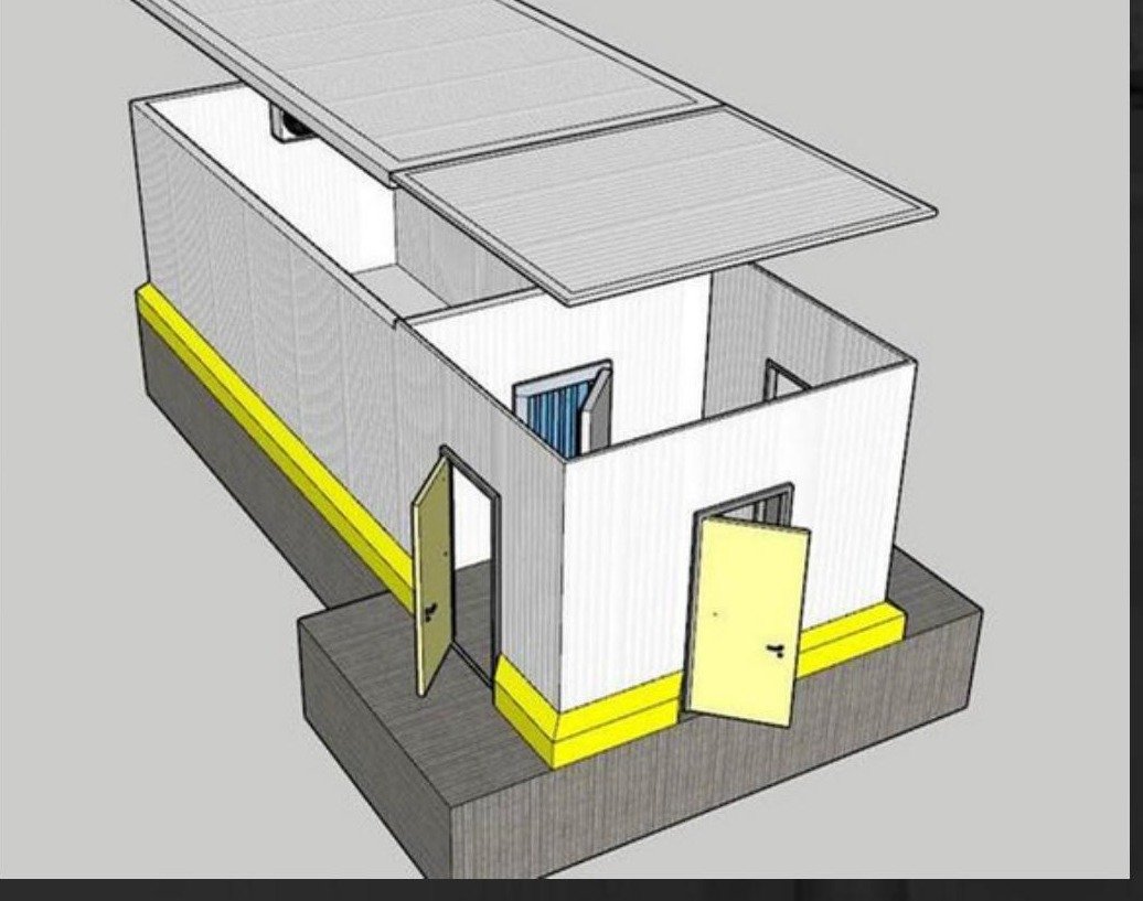 3D cold storage room design render