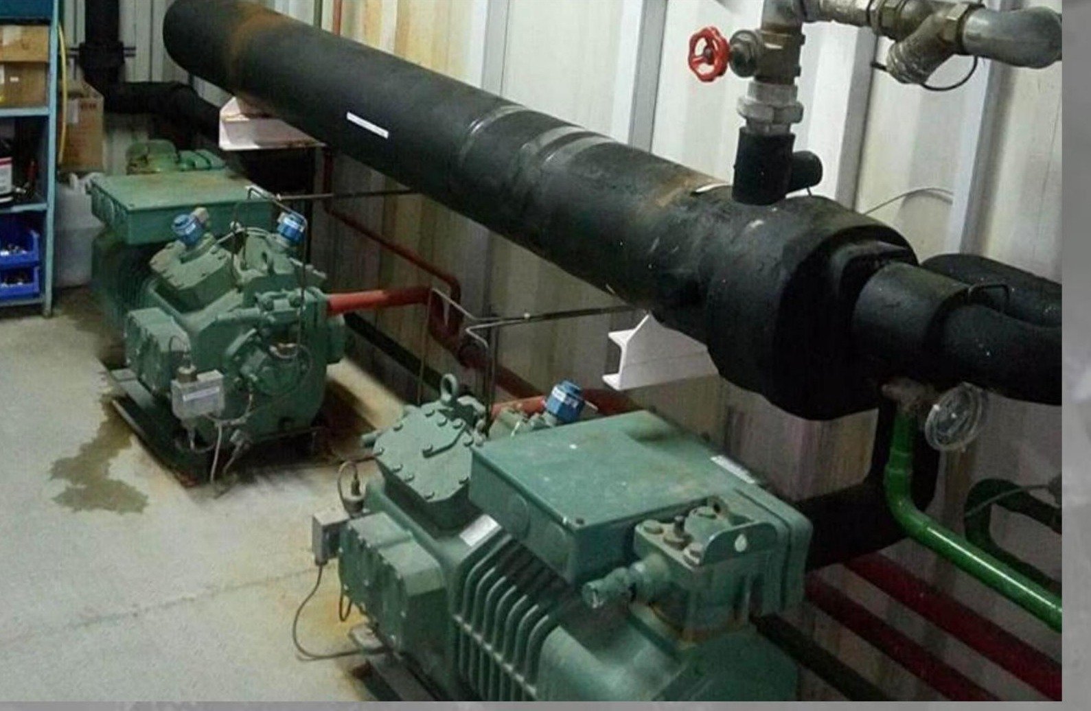 Ice plant piping installation