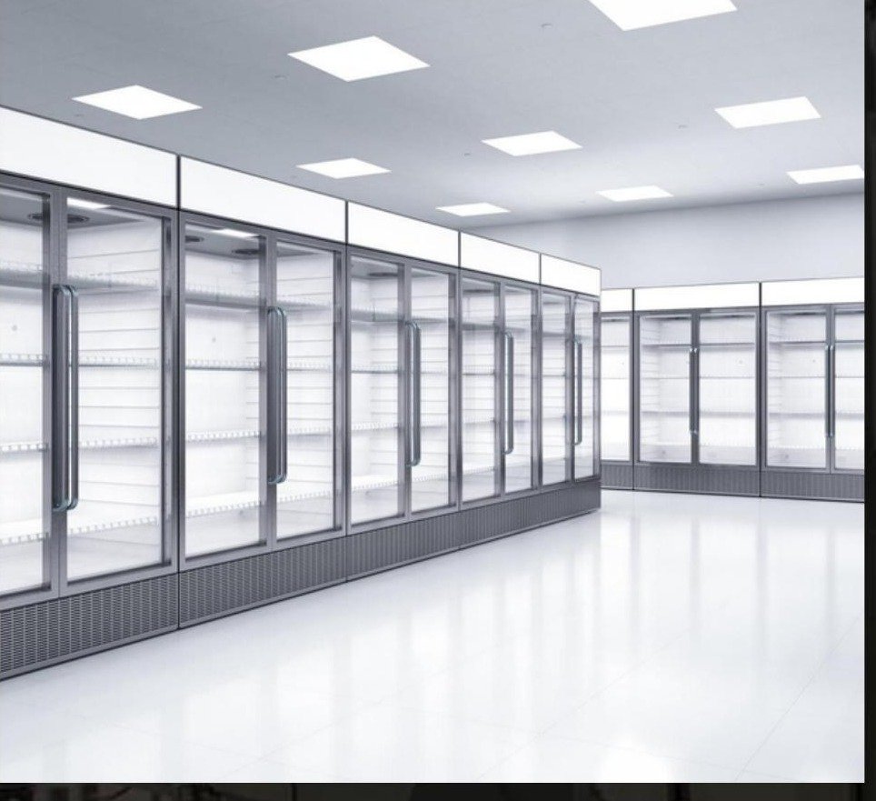 Commercial display refrigerators and freezers